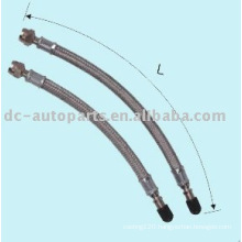 Rubber hose extension with fine-meshed metal all length available